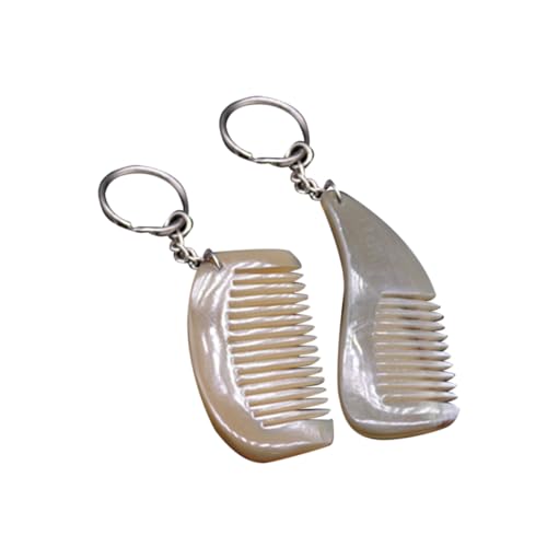 SAFIGLE 4stücke Natürliche Hornkämme Schlüsselring Anhänger Mini Kamm Schlüsselanhänger Zufälligen Farben Kreative Deko Für Taschen Lustiger Bag Pendant Für Freunde Und Familie von SAFIGLE