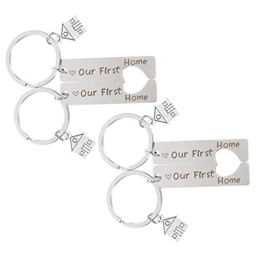 SAFIGLE Schlüsselanhänger-Set „First Home“ 4-teilig Schlüsselanhänger „New Home“ Dekorativ von SAFIGLE