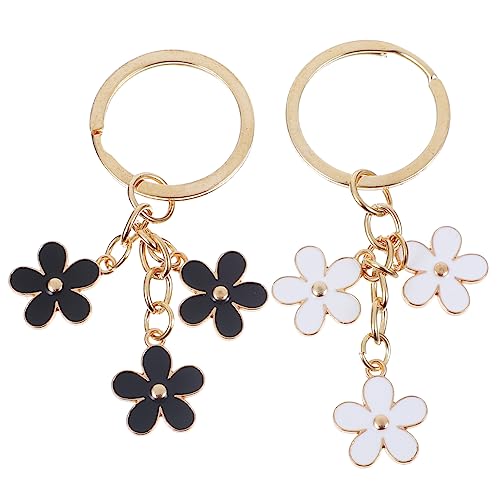 SAFIGLE 4 Stück Schlüsselanhänger Hängender Schlüsselanhänger Pflanzen-schlüsselanhänger Floraler Schlüsselanhänger Auto-anhänger Damenhandtasche Geldbörse Reize Metall von SAFIGLE