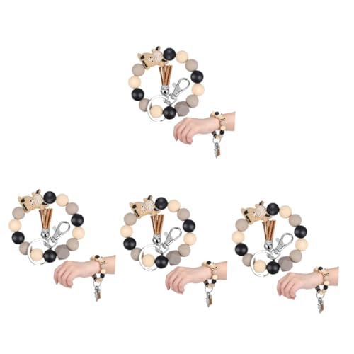SAFIGLE 4 Stück Schlüsselanhänger Zubehör Schlüsselanhänger Armband Armband tierischer Schlüsselanhänger Keychain Key Chain Schlüsselbund Damen Schlüsselanhänger Tier-Schlüsselanhänger von SAFIGLE