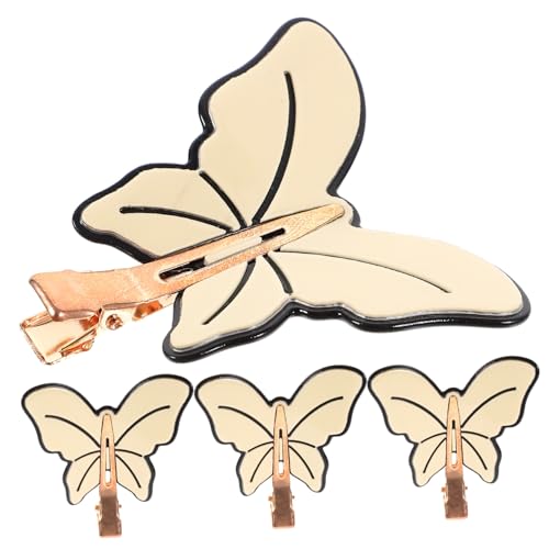SAFIGLE 4 Stück Schmetterlings-Haarspange Styling Stifte Mädchen Clips Zubehör Haarklammern Haarschmuck für Damen Haarspangen für Frauen süße Haarspangen Acryl von SAFIGLE