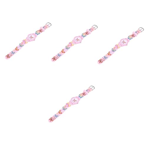 SAFIGLE 4 Stück Schmetterlingsuhr Dekorative Armbanduhr Geschenkuhr Für Kinder Uhren Für Mädchen Kinderuhr Ornamentuhr Für Mädchen Kinderuhr Modische Uhr Niedliche Uhr Rosa von SAFIGLE