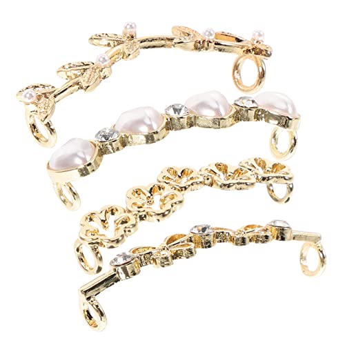 SAFIGLE 4stücke Dekorative Schuhclips Mit Perlen Und Strasssteinen Schuhschnallenclips Zum Anklipsen Für Freizeitschuhe Und Sneaker Schuhverzierungen Für Damen von SAFIGLE