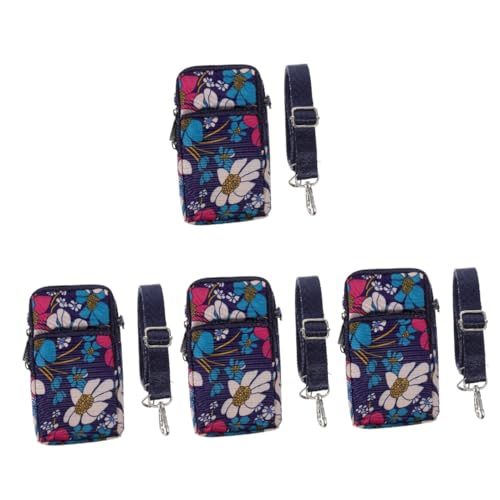 SAFIGLE 4stücke Crossbody Bag Für Damen Handy Umhängetasche Mit Blumenmuster Leichte Und Tragbare Geldbörse Für Und Alltag Smartphone Kompatibel von SAFIGLE