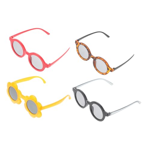 SAFIGLE 4 Stück Sonnenbrillen Party Sonnenbrille für Jungen und Mädchen Bunte UV schutz Sonnenbrillen als Cosplay Accessoire und Fotorequisite Leicht und Robust für Karneval und von SAFIGLE