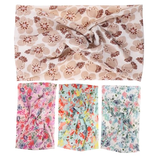 SAFIGLE 4stücke Elastische Stirnbänder Für Damen Rutschfeste Haar Bänder Sport Stirnbänder Dehnbar Haar Accessoires Für Yoga Und Workout Langlebiges Stoffmaterial von SAFIGLE