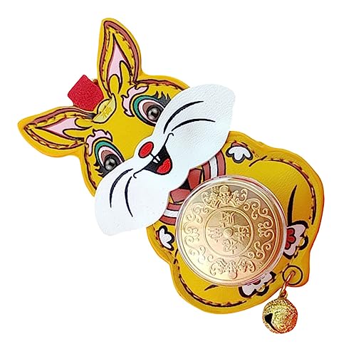 SAFIGLE 4 Stück Sternzeichen Hase Schlüsselanhänger Glücklich Auto-feng-Shui-Ornament Geldbeutel-anhänger Glück Schlüsselanhänger Verheißungsvoller Schlüsselanhänger Leder Golden von SAFIGLE