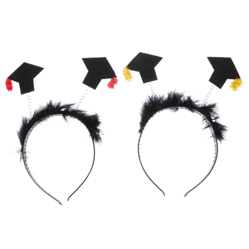 SAFIGLE Mini-hut-stirnband Abschlussfeier-haarband Doktoranden-hut Stirnband Für Weibliche Abschluss-kopfbedeckung von SAFIGLE
