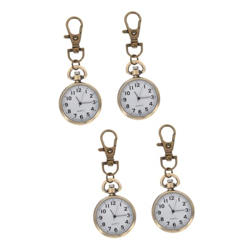 SAFIGLE 4stücke Taschenuhr Schlüsselanhänger Für Krankenschwestern Praktische Fob-Uhr Mit Großem Ziffernblatt Und Clip Für Einfache Handhabung Und Genaue Zeitangabe von SAFIGLE