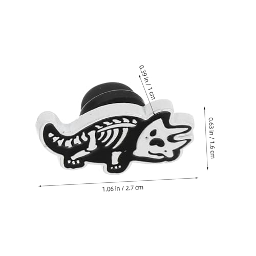 SAFIGLE 4 Stück Teiliges Dinosaurier Skelett Broschen aus Hochwertiger Legierung Kreative Dino Knochen Anstecknadeln Revers Pins für Alltag Passend zu Kleidung Taschen und Accessoires von SAFIGLE