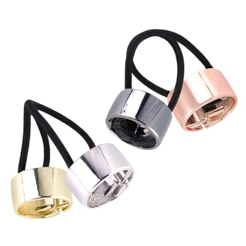 SAFIGLE 4 Stück Teiliges Elastisches Ponytail Holder aus Modischem Legierungs material Vielseitig Einsetzbar als Haarschmuck für Frauen für Alltag Partys und Festliche Anlässe von SAFIGLE