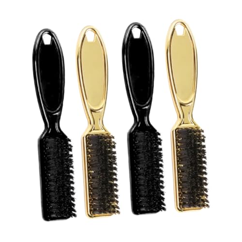 SAFIGLE 4 Stück Teiliges Friseur Nackenpinsel und Haarbürste für Männer Praktische Bürste zum Entfernen von Haarspliss und Bartpflege Weiche Langlebige Borsten Einfach zu Reinigen und von SAFIGLE