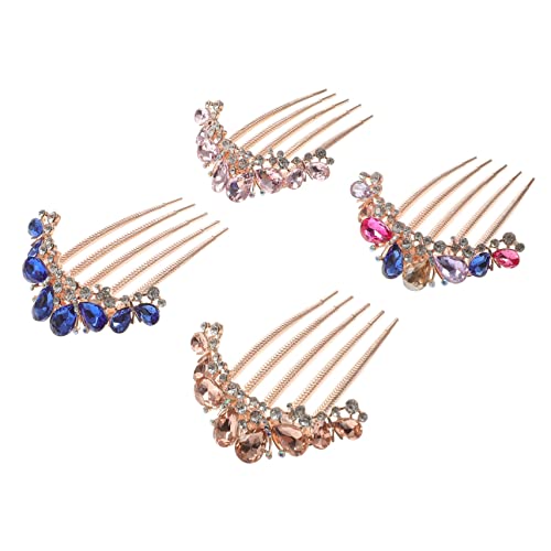 SAFIGLE 4 Stück Teiliges Haarschmuck Haarspangen mit Dekorative Haarkämme für Hochzeiten Partys und Eleganter Haarzubehör für Damen von SAFIGLE