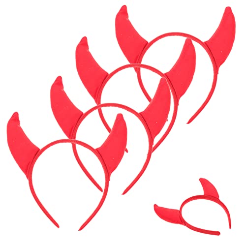 SAFIGLE 4 Stück Teiliges Halloween Teufelshorn Haarreif Cosplay Kostüm Zubehör für Partys Karneval und Mottopartys Leicht und Langlebig für Unvergessliche Auftritte von SAFIGLE