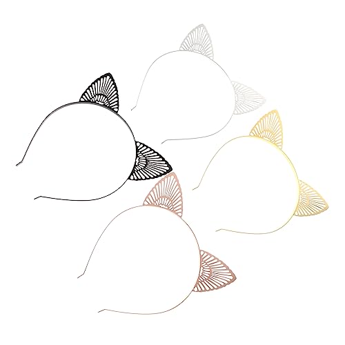 SAFIGLE 4 Stück Teiliges Metall Katzenohren Haarband Stilvoller Party Kopfschmuck Geeignet für Erwachsene Langlebiges Komfortables Haarband für Cosplay Halloween Kostümfest SAFIGLE 4 Stück Teiliges Metall Katzenohren Haarband Stilvoller Party Kopfschmuck Geeignet für Erwachsene Langlebiges Komfortables Haarband für Cosplay Halloween Kostümfest von SAFIGLE