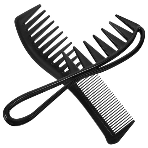 SAFIGLE 4 Stück Teiliges Set Breiter Zahn Haarkämme Professionelle Stylingkämme für Friseure und Bartpflege Geeignet für Frauen und Männer Langlebig und Haarschonend von SAFIGLE