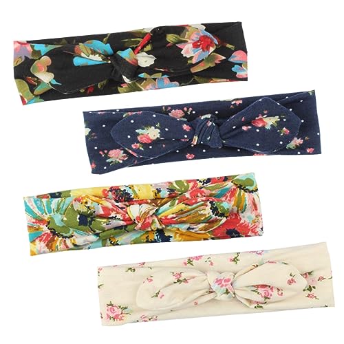 SAFIGLE 4 Stück Teiliges Verstellbare Haarbänder mit Hasenohren Stylische Kopfbedeckungen für Damen und Bunten Farben für Verschiedene Anlässe und Haartypen von SAFIGLE