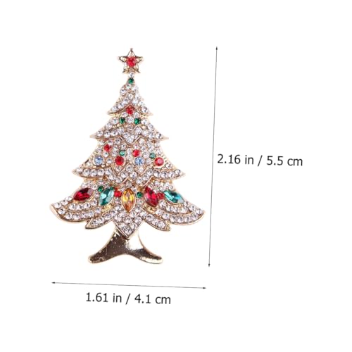 SAFIGLE 4 Stück Teiliges Weihnachten Broschen aus Langlebiger Legierung Schimmernde Xmas Anstecknadeln mit Schneemann Weihnachtsbaum Glockenkranz und Stiefel Festlicher Schmuck für Party von SAFIGLE