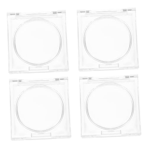 SAFIGLE 4 Stück Transparente Leere Kosmetik boxen Innenmaß Quadratische Aufbewahrung für Lidschatten Highlighter Kompakte DIY Make up Paletten Praktische Geschenkidee für Frauen von SAFIGLE