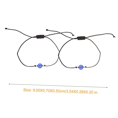 SAFIGLE 4 Stück Verstellbares Evil Eye Armband Teiliges Geflochtenes Unisex Schmuckset Rot und Schwarz Modisches Böser Blick Accessoire für Damen und Herren Minimalistisches Design von SAFIGLE