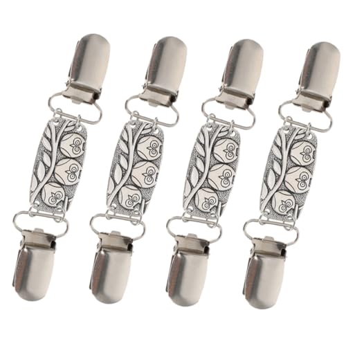 SAFIGLE 4 Stück Vintage Cardigan Clips Teiliges Retro Pullover Kragenspangen für Damen Mädchen Vielseitige Broschen für Strickjacken Kleider Schals und Hemden Stilvolle Anstecknadeln mit von SAFIGLE