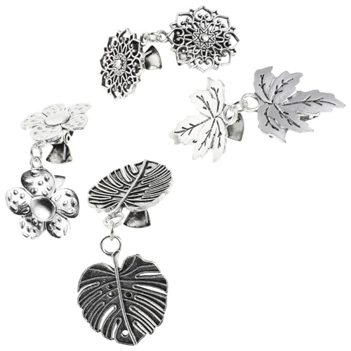 SAFIGLE 4 Stück Vintage Cardigan Clips und Blumen Broschen für Kleider Pullover Schals Vielseitiges Modeaccessoire zur Vermeidung von Fashion Pannen für Reisen von SAFIGLE