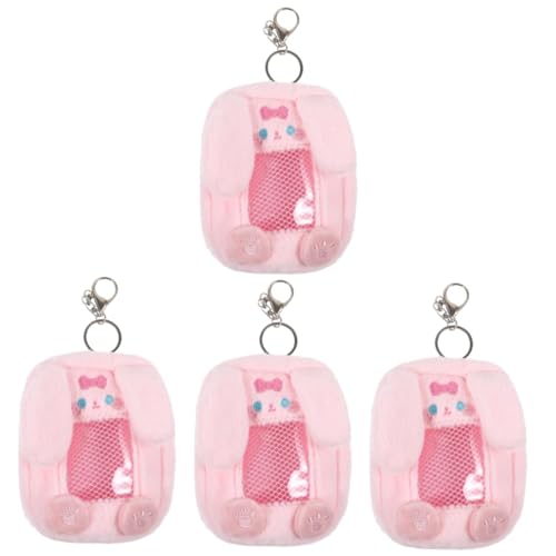SAFIGLE 4stücke Kleiner Schlüsselanhänger Münzbeutel Mit Reißverschluss Kartenetui Für Damen Transparentes Design Für Studenten Handlich Und Sicher Für Kleingeld Und Karten von SAFIGLE