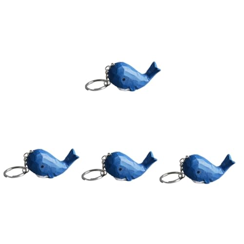 SAFIGLE 4 Stück Wal-Schlüsselanhänger car Keychain car Key Chain Schlüsselanhänger Auto Key Holder Schlüsselanhänger mit Wal-Anhänger Schlüsselanhänger für Handtasche Metall Blue von SAFIGLE
