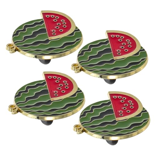 SAFIGLE 4 Stück Wassermelonen Broschen aus Legierung Leichte Modische Cartoon-anstecknadeln für Damen und Herren Vielseitige Obst Schmuck Pins für Jacken Rucksäcke Hüte bei Büro Party und von SAFIGLE
