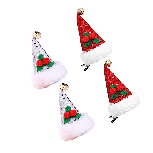 SAFIGLE 4 Stück Weihnachtliche Haarschmuck Teilig mit Pailletten Metall Alligatorclips Langlebig und Sicher Passend für Haartypen Festlicher Kopfschmuck für Damen Zufällige Farbe von SAFIGLE