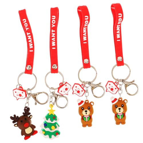 SAFIGLE 4stücke Weihnachts Schlüsselanhänger Schlüsselhalter Mit Santa Und Hübsche Schlüsselringe Für Festliche Dekoration Und SAFIGLE 4stücke Weihnachts Schlüsselanhänger Schlüsselhalter Mit Santa Und Hübsche Schlüsselringe Für Festliche Dekoration Und von SAFIGLE