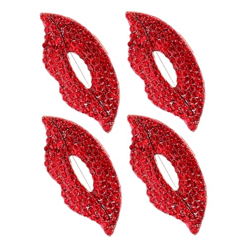 SAFIGLE 4 Stück Zinklegierung Anstecknadeln für Damen für Anzüge Kleider Schals Perfektes Valentinstag von SAFIGLE