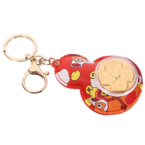 SAFIGLE 4 Stück des Reichtums Schlüsselanhänger Charme-Schlüsselanhänger reizender des Glücks Keychain Statue des Reichtums Schlüsselhalter Frühlingsfest-Anhänger Gummi von SAFIGLE