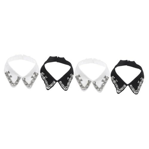 SAFIGLE 4 Stück falscher Kragen weihnachsgeschenk weihachtsgeschenk für bff zu weihnachten wheinachtsgeschenk necklace gefälschte falsches Halsband Strasssteine von SAFIGLE