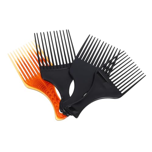 SAFIGLE 4stücke Haarfriseurkamm Afro-lift-pick-kamm Mit Breiten Zähnen Praktischer Haarstyling-kunststoffkamm Für Männer Und Erwachsene Friseurwerkzeug Für Haare Zum Friseur Stylen von SAFIGLE