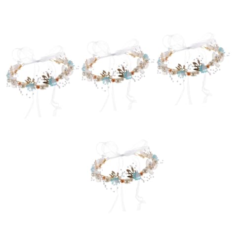 SAFIGLE 4 Stücke Mädchen Stirnband Kind Kranz Haarband Kopfschmuck Decor Geburtstag Hochzeit Haar Zubehör von SAFIGLE