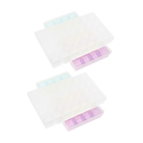 SAFIGLE 4 Stücke Nail Art Diamant Box Tragbare Organizer Lagerung Maniküre Boxen Veranstalter Kunststoff von SAFIGLE