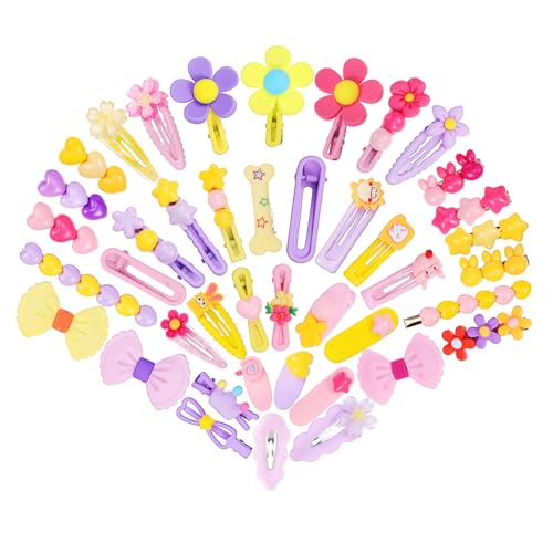 SAFIGLE 42stücke Haarspangen Für Mädchen Haarschmuck in Leuchtenden Farben Süße Haarspangen Für Kleinkinder Kawaii-haarschmuck Haaraccessoires Für Mädchen von SAFIGLE