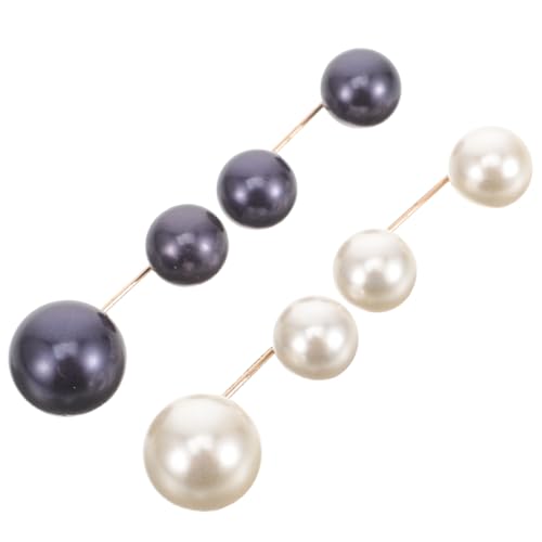 SAFIGLE 4stücke Kunstperle Broschennadeln Schal Kragen Rock Kleidungszubehör Anti-spähknöpfe Schnallen von SAFIGLE