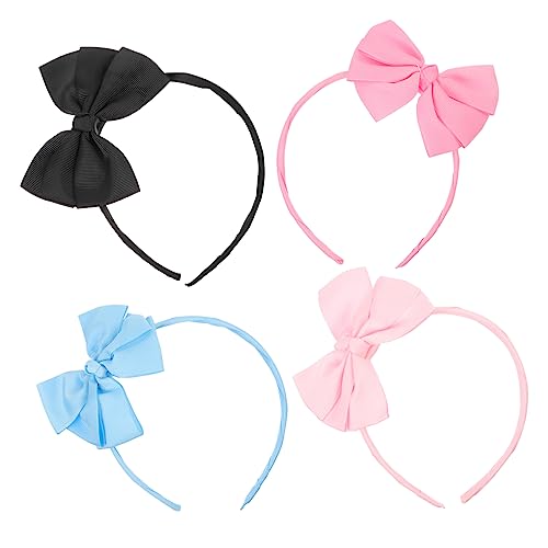 SAFIGLE 4stücke Große Schleifenkopfdekor Stirnband Für Festival Und Cosplay Party Haarreif Zubehör Aus Langlebigem Material Für Junge Mädchen Und Erwachsene von SAFIGLE