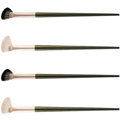SAFIGLE 4 Stück Nasenkonturpinsel Abgewinkelt Präzise Make Up für Contouring Concealer und Lidschatten Ergonomisch für Mädchen und Damen für Make Up Anwendungen von SAFIGLE