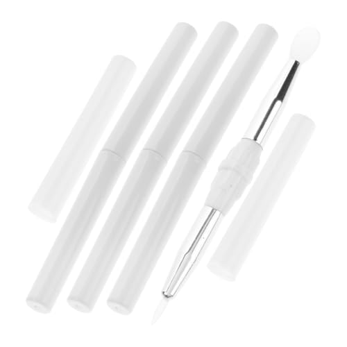 SAFIGLE 4Stücke Silikon Lippenpinsel Doppelseitige Applikatoren Mit Kappe Für Lippenstift Lipgloss Und Lidschatten Multifunktionale Make Up Pinsel Für Ihre Beauty Routine von SAFIGLE