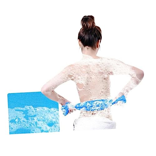 SAFIGLE 4Stücke Teiliges Peeling Badetuch aus Nylon Exfolierende Rückenreinigung in Gelb Grün Blau und Effektive Hautpflege für Glatte und Gesunde Haut von SAFIGLE