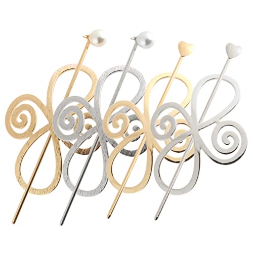 SAFIGLE 4sätze Haarstab-clip Mit Haarknoten-accessoires Für Damen Für Dickes Haar Haarspangen Für Hochzeit Und Party von SAFIGLE