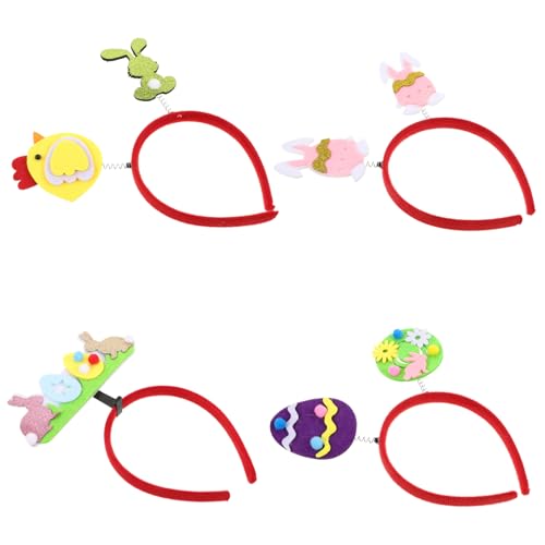 SAFIGLE 4stücke Haarreifen Niedliches Design Mit Hasen Und Eiern Haaraccessoires Für Frühlingsfeiern Und Fotoshootings Für Frauen Und Mädchen von SAFIGLE
