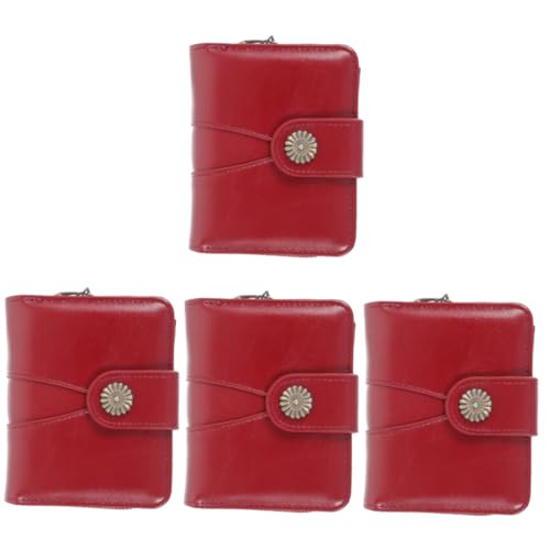 SAFIGLE 4stücke Kompakte Damen Geldbörse Und Leicht Für Zipper Münzfach Kartenfächer Praktisch Für Alltag Und von SAFIGLE