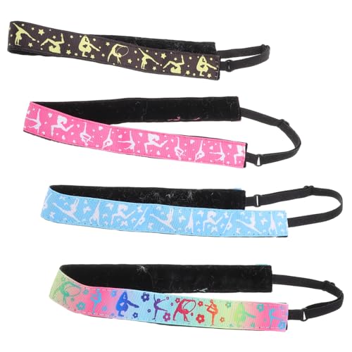 SAFIGLE 4stücke Pack Schweißabsorbierendes Sport-stirnband Elastische Sport-stirnbänder Rutschfeste Haarbänder Dehnbare Fitness-stirnbänder Für Damen von SAFIGLE