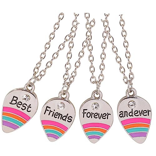 SAFIGLE 4stücke Teilige Freundschaftshalskette Für Mädchen Freunde Halsketten Abschlussgeschenk Geburtstagsgeschenk Freundschaftsschmuck von SAFIGLE