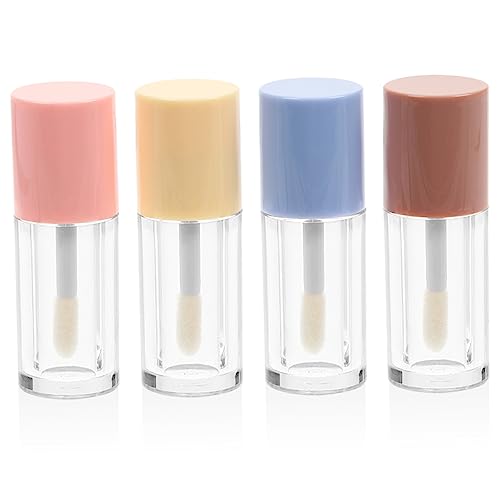 SAFIGLE 4stücke Transparent Mit Leeren Lip Gloss Röhrchen Lipstick Behälter Mit Applikator Für Diy Kosmetik Kompakt Und Reisefreundlich von SAFIGLE