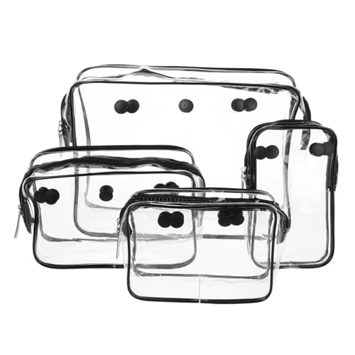 SAFIGLE 4stücke Transparenter Make-up-Taschen Mit Reißverschluss Kunststoff-aufbewahrungstaschen Reise-Organizer Für Toilettenartikel Und Kleine Gegenstände von SAFIGLE